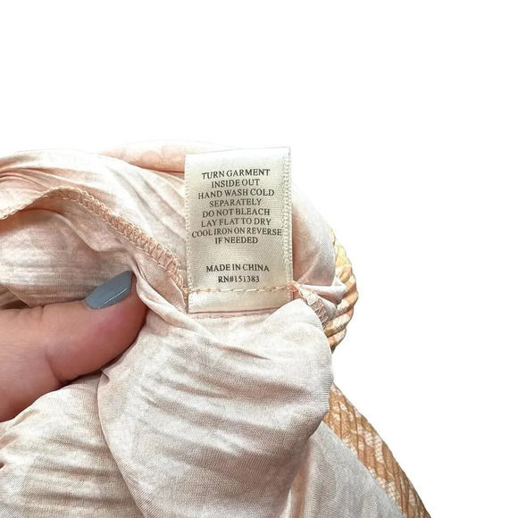 Current Air Los Angeles The Wyland Dress Smocked Mini Orange Floral Size Small - Picture 15 of 15